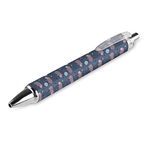 QIJIUU Hippo Druckkugelschreiber, Tiermotiv, schwarze Tinte, Kugelschreiber, Geschenke für Studenten, Büro, Schreibwaren, 1 Stück von QIJIUU