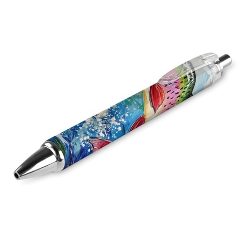 QIJIUU Japanischer Forellenfisch, springend, personalisierbar, ausgefallene lustige Kugelschreiber, schwarz, Geschenke, 1 Stück von QIJIUU