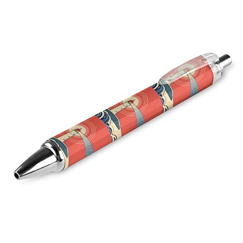 QIJIUU Leuchtturm-Muster, einziehbarer Kugelschreiber, schwarze Tinte, Kugelschreiber, Geschenke für Studenten, Büro, Schreibwaren, 1 Stück von QIJIUU