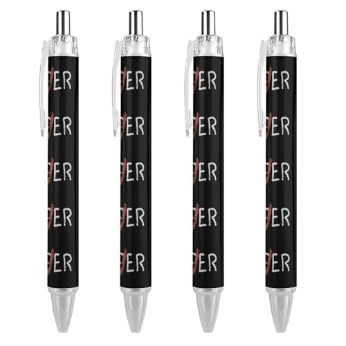 QIJIUU Loser Lover Lustige Kugelschreiber, einziehbarer Kugelschreiber, 0,5 mm, für Damen und Herren, Büro, 4 Stück von QIJIUU