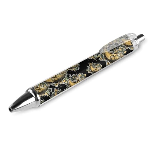 QIJIUU Lustige Kugelschreiber mit schwarzer Tinte, einziehbarer Stift für glattes Schreiben, 0,5 mm, feines Bürozubehör, Geschenke, 1 Stück von QIJIUU