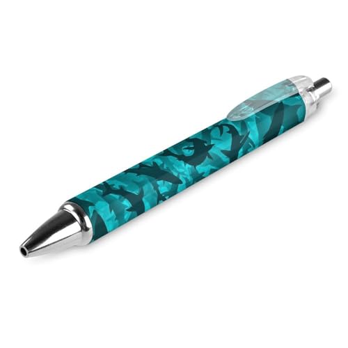 QIJIUU Lustiger Kugelschreiber mit Haifischwal-Motiv, einziehbar, 0,5 mm, für Damen und Herren, Büro, 1 Stück von QIJIUU