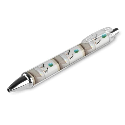 QIJIUU Lustiger Kugelschreiber mit Pinguin-Motiv, schwarze Tinte, einziehbarer Stift für glattes Schreiben, 0,5 mm, feines Bürozubehör, Geschenke, 1 Stück von QIJIUU