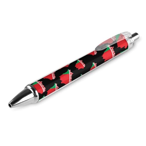 QIJIUU Lustiger Kugelschreiber mit Weißrussland-Flagge, schwarze Tinte, einziehbarer Stift für glattes Schreiben, 0,5 mm, feines Bürozubehör, Geschenke, 1 Stück von QIJIUU