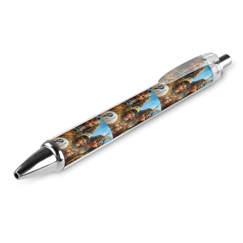 QIJIUU Lustiger Kugelschreiber mit schwarzer Tinte, einziehbarer Stift für glattes Schreiben, 0,5 mm, feines Bürozubehör, Geschenke, 1 Stück von QIJIUU