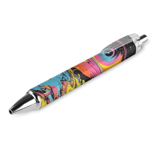 QIJIUU Psychedelic Trippy Evil Eye personalisierter Kugelschreiber, ausgefallene lustige Kugelschreiber, schwarz, Geschenke, 1 Stück von QIJIUU