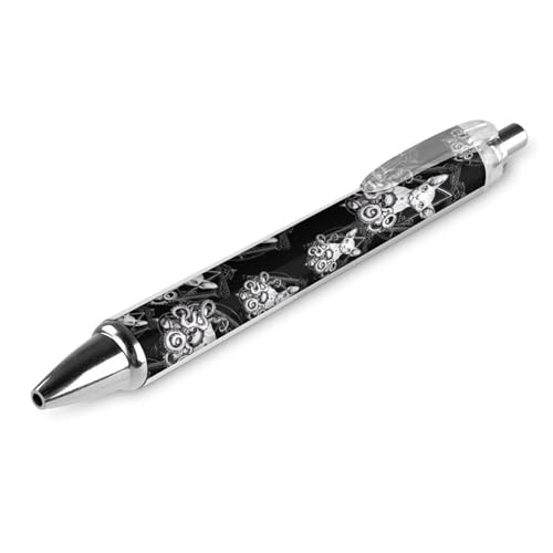 QIJIUU Sphynx Kugelschreiber, Motiv: Katze, Oktopus, Totenkopf, Tentakel, lustige Kugelschreiber, schwarze Tinte, einziehbarer Stift für glattes Schreiben, 0,5 mm, feines Bürozubehör, Geschenke, 1 von QIJIUU