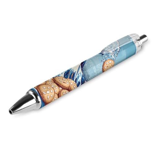 QIJIUU The Off Cookiees Lustige Kugelschreiber, schwarze Tinte, einziehbarer Stift für glattes Schreiben, 0,5 mm, feines Bürozubehör, Geschenke, 1 Stück von QIJIUU