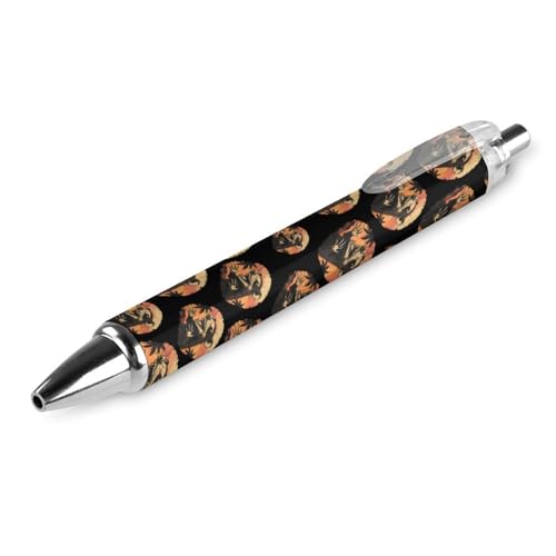 QIJIUU Vintage Opossum Sunset Palm Tree, personalisierter Kugelschreiber, ausgefallene lustige Kugelschreiber, schwarz, Geschenke, 1 Stück von QIJIUU