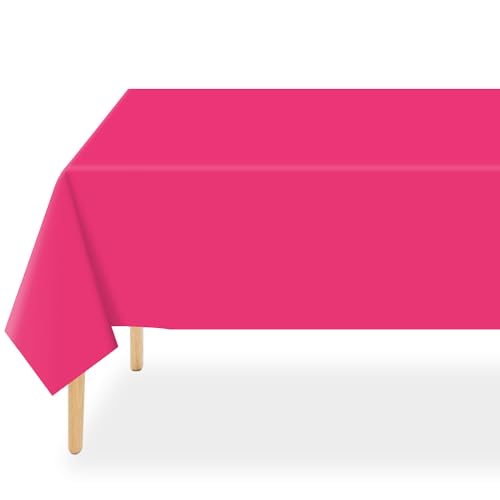 QIKSION Kunststoff-Tischdecken für rechteckige Tische, 12 Stück, 137 x 274 cm, Hot Pink QIKSION Kunststoff-Tischdecken für rechteckige Tische, 12 Stück, 137 x 274 cm, Hot Pink von QIKSION