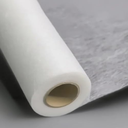 Bügelvlies Weiß 1 stk Vlies zum Aufbügeln 300 x 100 cm Aufbügelbarer Einlagestoff 50g/m² Dicker Stil Vliesstoff Einlagestoff Einseitig Bügeleinlage Geeignet zum Verstärken von Nähten für Dekostoffe von QILEMI
