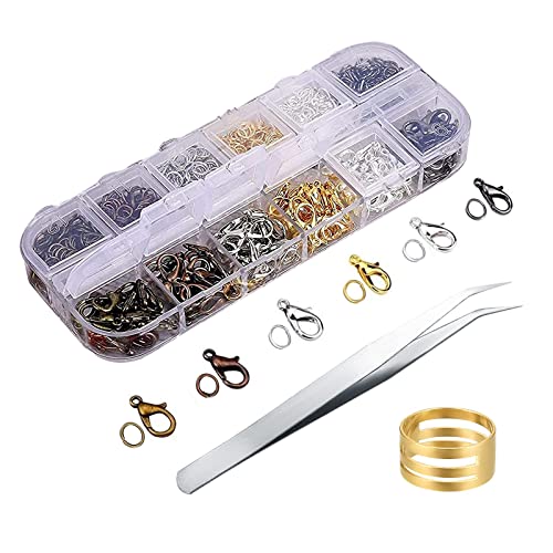 120 Stk Karabinerverschlüsse, 840 Stk Kettenverschlüsse, 6 Farben Schmuck Ketten Verschlüsse Haken und offene Sprungringe für Halsketten, Armbänder, DIY Schmuckherstellung 120 Stk Karabinerverschlüsse, 840 Stk Kettenverschlüsse, 6 Farben Schmuck Ketten Verschlüsse Haken und offene Sprungringe für Halsketten, Armbänder, DIY Schmuckherstellung von QILUCKY
