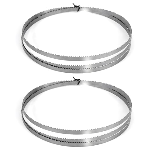 QIMEI-SHOP Bandsägeblatt 1400 x 6,35 x 0,35mm 10ZPZ Sägeband für 8”Holzbandsägeblatt Hartholz Brennholz Sperrholz Kunstoff 2 Stück von QIMEI-SHOP