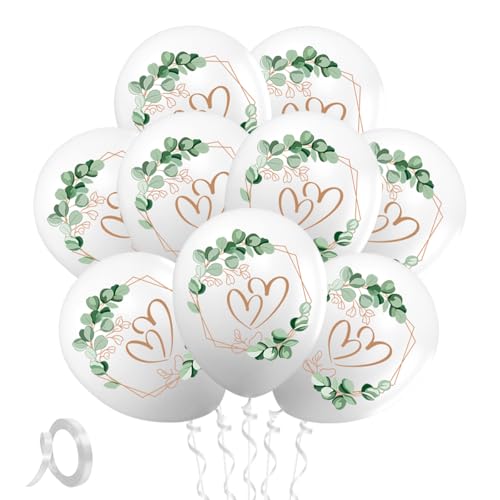 40 Stück Luftballons Hochzeit,12 Zoll Herz Ballons Hochzeit, Herzen Eukalyptus Hochzeitsballons Weiß für Heiratsantrag,Verlobung 40 Stück Luftballons Hochzeit,12 Zoll Herz Ballons Hochzeit, Herzen Eukalyptus Hochzeitsballons Weiß für Heiratsantrag,Verlobung von QIMMU