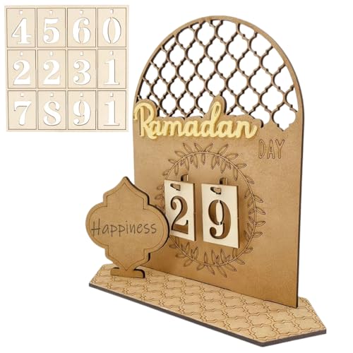 Ramadan Kalender Holz,Ramadan Dekoration Aus Holz 30 Tage Countdown,Ramadan Countdown Kalender,Adventskalender Ramadan aus Holz,Ramazan Deko für Ramadan Zuhause von QIMMU