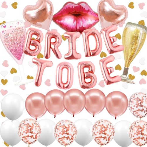 Bride To Be Deko,JGA Deko Frauen,32inch Bride To Be Luftballons,Junggesellinnenabschied Deko,JGA Luftballons,Bride To Be Girlande,Bride To Be Ballon,Bachelorette Party Accessories von QIMMU