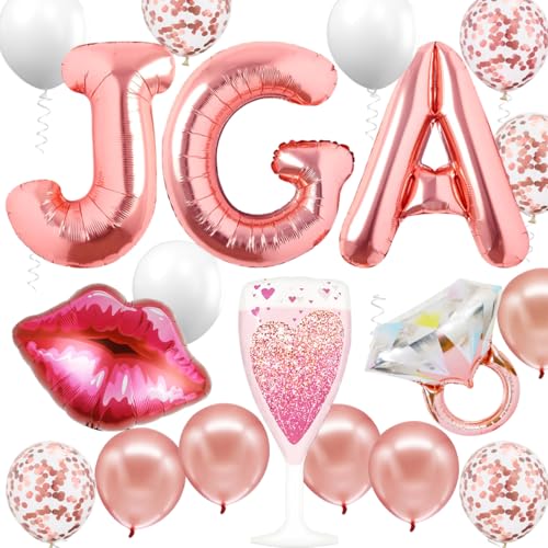 JGA Deko,Junggesellinnenabschied Deko Frauen,32 inch JGA Luftballons,Bride To Be Deko,JGA Ballons Rosegold,Deko JGA Frauen,Deko Junggesellinnenabschied für Bachelorette Party von QIMMU