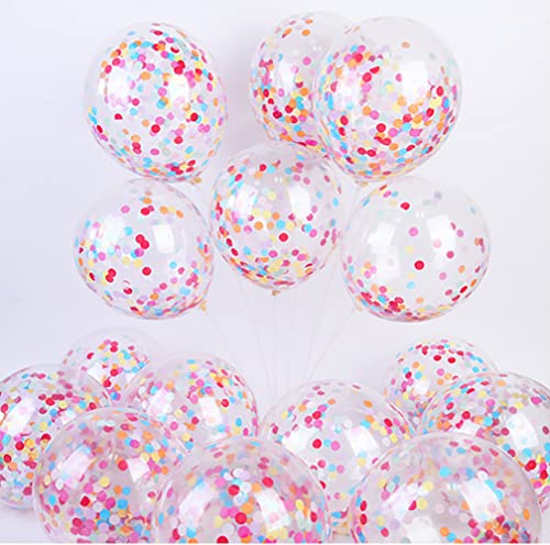 Konfetti Luftballons Bunte 30 stk, 12inch/30.5cm Latex Ballons, Geburtstag Luftballons, Luftballons Konfetti für Party Dekoration von QIMMU