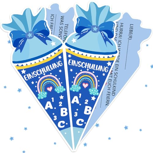 Karte Einschulung Jungen,Karte Zur Einschulung 15 Stück,Glückwunschkarte Einschulung,Einladungskarten Einschulung,Schulanfang Einladungskarten,Schulanfang Geschenke zur Einschulung für Mädchen Jungen Karte Einschulung Jungen,Karte Zur Einschulung 15 Stück,Glückwunschkarte Einschulung,Einladungskarten Einschulung,Schulanfang Einladungskarten,Schulanfang Geschenke zur Einschulung für Mädchen Jungen von QIMMU