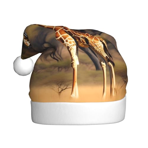 QIN&ZHENG Afrika Giraffe Majestätische Baumdruck Personalisierte Weihnachtsmütze Neuheit Lustige Weihnachtsgeschenke für Frauen Erwachsene Vell Plüsch QIN&ZHENG Afrika Giraffe Majestätische Baumdruck Personalisierte Weihnachtsmütze Neuheit Lustige Weihnachtsgeschenke für Frauen Erwachsene Vell Plüsch von QIN&ZHENG