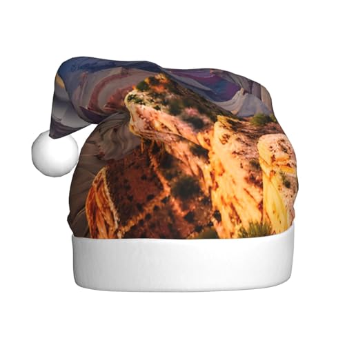 QIN&ZHENG Beauty Grand Canyon Personalisierte Weihnachtsmütze für Erwachsene Frauen Plüsch Samt Weihnachtsmütze von QIN&ZHENG