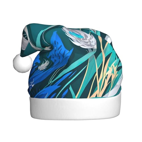 QIN&ZHENG Blaue Libelle Druck personalisierte Weihnachtsmannmütze - Lustiges Weihnachtsgeschenk für Frauen und Erwachsene QIN&ZHENG Blaue Libelle Druck personalisierte Weihnachtsmannmütze - Lustiges Weihnachtsgeschenk für Frauen und Erwachsene von QIN&ZHENG