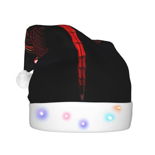 QIN&ZHENG Dragonfly3 personalisierte rote abstrakte Weihnachtsmannmütze für Erwachsene Weihnachts-Samtmütze mit LED-Lichtern für Weihnachtsfrauen QIN&ZHENG Dragonfly3 personalisierte rote abstrakte Weihnachtsmannmütze für Erwachsene Weihnachts-Samtmütze mit LED-Lichtern für Weihnachtsfrauen von QIN&ZHENG