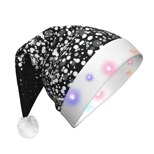 QIN&ZHENG Halloween Weihnachtsmann Hut Glitzer Druck Uni Personalisierte Samt Hut für Silvester und Weihnachtsfeier QIN&ZHENG Halloween Weihnachtsmann Hut Glitzer Druck Uni Personalisierte Samt Hut für Silvester und Weihnachtsfeier von QIN&ZHENG