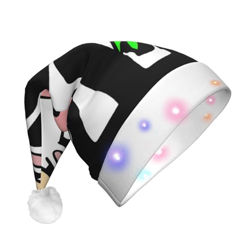 QIN&ZHENG Halloween-Weihnachtsmannmütze, Kuh-Druck, personalisierte Uni-Weihnachts-Samtmütze für Neujahrs-Weihnachtsfeier QIN&ZHENG Halloween-Weihnachtsmannmütze, Kuh-Druck, personalisierte Uni-Weihnachts-Samtmütze für Neujahrs-Weihnachtsfeier von QIN&ZHENG