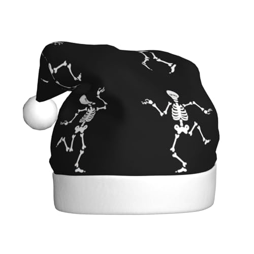 QIN&ZHENG Interessanter Skelett-Druck, personalisierte Weihnachtsmannmütze, lustiges Weihnachtsgeschenk für Damen, Erwachsene, Samt-Plüsch QIN&ZHENG Interessanter Skelett-Druck, personalisierte Weihnachtsmannmütze, lustiges Weihnachtsgeschenk für Damen, Erwachsene, Samt-Plüsch von QIN&ZHENG