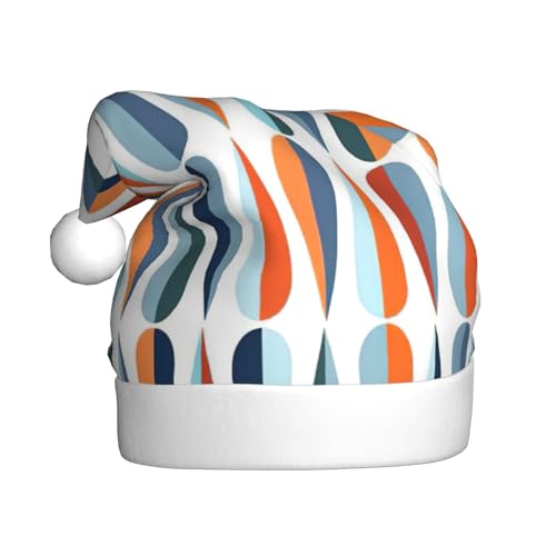 QIN&ZHENG Moderne Retro-Weihnachtsmannmütze mit Tropfenformen, personalisierbar, lustiges Weihnachtsgeschenk für Frauen von QIN&ZHENG
