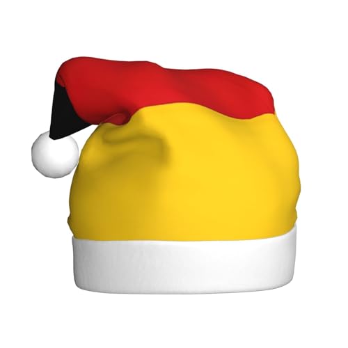 QIN&ZHENG Personalisierte Weihnachtsmannmütze Deutschland-Flagge Neuheit lustige Weihnachtsgeschenke für erwachsene Frauen Samt Plüsch Weihnachtsmütze von QIN&ZHENG