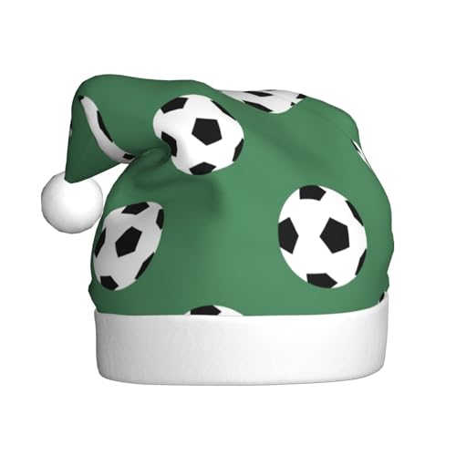 QIN&ZHENG Weihnachtsmütze mit Fußball-Aufdruck, lustige Weihnachtsgeschenke für Frauen, Erwachsene, Samt-Plüsch, Weihnachtsmütze QIN&ZHENG Weihnachtsmütze mit Fußball-Aufdruck, lustige Weihnachtsgeschenke für Frauen, Erwachsene, Samt-Plüsch, Weihnachtsmütze von QIN&ZHENG