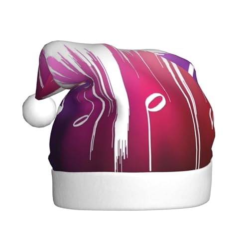 QIN&ZHENG Weihnachtsmütze mit Musiknoten, personalisierbar, lustige Weihnachtsgeschenke für Frauen, Erwachsene, Samt, Plüsch, Weihnachtsmütze QIN&ZHENG Weihnachtsmütze mit Musiknoten, personalisierbar, lustige Weihnachtsgeschenke für Frauen, Erwachsene, Samt, Plüsch, Weihnachtsmütze von QIN&ZHENG