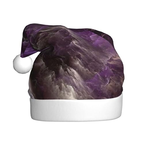 QIN&ZHENG Weihnachtsmütze mit violettem Galaxie-Aufdruck, lustige Weihnachtsgeschenke für Frauen, Erwachsene, Samt-Plüsch, Weihnachtsmütze QIN&ZHENG Weihnachtsmütze mit violettem Galaxie-Aufdruck, lustige Weihnachtsgeschenke für Frauen, Erwachsene, Samt-Plüsch, Weihnachtsmütze von QIN&ZHENG