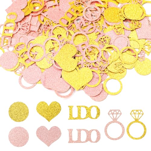 200 Stück Rose Gold Hochzeit Tischkonfetti Junggesellinnenabschied Tischdekorationen Verlobung Konfetti Herz Diamant Ring und Kreis Glitzer für Verlobung Heirat Zeremonie Jahrestag 200 Stück Rose Gold Hochzeit Tischkonfetti Junggesellinnenabschied Tischdekorationen Verlobung Konfetti Herz Diamant Ring und Kreis Glitzer für Verlobung Heirat Zeremonie Jahrestag von QINGHEC