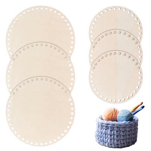 6 Stück Korbboden zum Häkeln aus Naturholz, Gehäkelter Korbboden, Holzbasis für Häkelkörbe, Taschenboden für DIY Korbflechten, Aufbewahrungskorb, Basteln, Handarbeit Zubehör 6 Stück Korbboden zum Häkeln aus Naturholz, Gehäkelter Korbboden, Holzbasis für Häkelkörbe, Taschenboden für DIY Korbflechten, Aufbewahrungskorb, Basteln, Handarbeit Zubehör von QINGZY