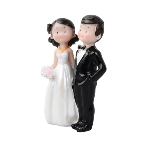 Brautpaar Hochzeitspaar Figuren Torte Hochzeitsdekoration, Tortendeko Bräutigam Braut Hochzeitstorte, Dekofigur Wedding Hochzeit Trauung Hochzeitstorte Cake-Topper, 12x6x4 cm von QINGZY
