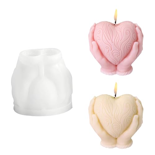 Herz Kerzenform Silikon, 3D Silikonformen Gießformen für DIY Kerzen, Seife, Epoxidharz, Ton für Aromatherapie, Hochzeit, Valentinstag, Muttertag, Deko Geschenk Herz Kerzenform Silikon, 3D Silikonformen Gießformen für DIY Kerzen, Seife, Epoxidharz, Ton für Aromatherapie, Hochzeit, Valentinstag, Muttertag, Deko Geschenk von QINGZY