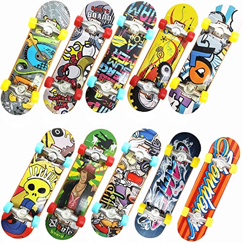 QINIFIFY Finger-Skateboards, 4 Pack Finger Spielzeug Mini Skateboard Fingerboard Finger Skate Boarding Skatepark Spielzeug für Kinder Ideal für Weihnachten Mitgebsel von QINIFIFY
