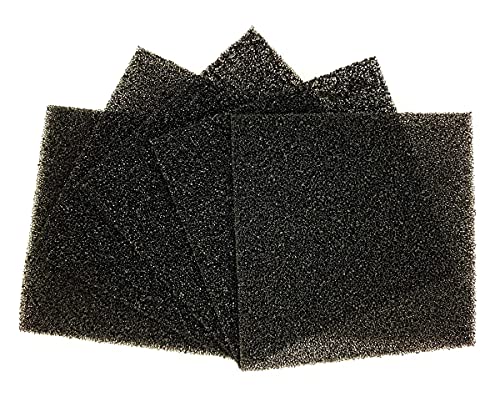 QINIZX 5 Pack Set Löt-Rauch-Absorber Aktivkohlefilter Schwamm Lötzinn Filter Ersatz Rauchfilter DIY Arbeitsventilator für Lötstation (12 x 12 x 0,5 cm) von QINIZX