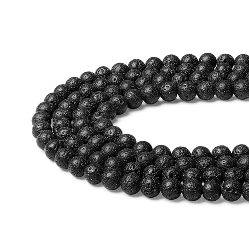 QINJIEJIE Schwarzer Lavastein Perlen 50 Stück 8mm mit Loch Edelstein Perlen Zum Basteln Runde Kristall Beads Schwarze Perlen für Armbänder Erwachsene DIY Halskette Schmuckherstellung QINJIEJIE Schwarzer Lavastein Perlen 50 Stück 8mm mit Loch Edelstein Perlen Zum Basteln Runde Kristall Beads Schwarze Perlen für Armbänder Erwachsene DIY Halskette Schmuckherstellung von QINJIEJIE