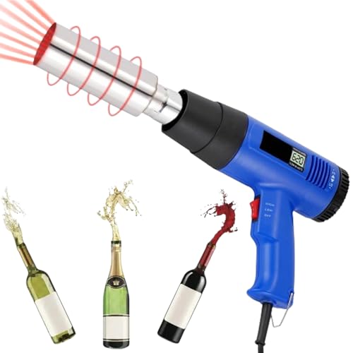 1800-W-Kapsel-Wärmeschrumpfgerät, 50-mm-Schrumpfmaschine, Temperaturbereich 60–600 °C, 9 Stufen einstellbar, mit digitalem LCD-Bildschirm, für Weinflaschenverschluss-Versiegelungssystem aus PVC PP POF 1800-W-Kapsel-Wärmeschrumpfgerät, 50-mm-Schrumpfmaschine, Temperaturbereich 60–600 °C, 9 Stufen einstellbar, mit digitalem LCD-Bildschirm, für Weinflaschenverschluss-Versiegelungssystem aus PVC PP POF von QINPI