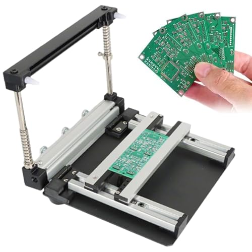 Manuelle Siebdruckstation, PCB-Schablonendrucker mit einstellbarer Dicke, SMT-Lötpastendrucktisch aus Stahlgewebe, mit 4-Zoll-Rakel und 2 magnetischen Begrenzungsstiften, für PCB-Proofing, Kleinserien Manuelle Siebdruckstation, PCB-Schablonendrucker mit einstellbarer Dicke, SMT-Lötpastendrucktisch aus Stahlgewebe, mit 4-Zoll-Rakel und 2 magnetischen Begrenzungsstiften, für PCB-Proofing, Kleinserien von QINPI