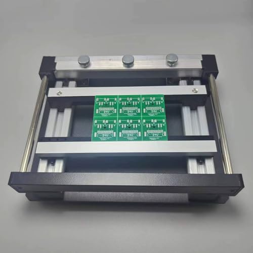 Manuelle kleine Siebdruckstation, SMT-Lötpastendrucktisch aus Stahlgewebe mit Schaber, einstellbare Dicke, hochpräziser PCB-Schablonendrucker, einfach zu bedienen, für die Reparatur von Elektronik Manuelle kleine Siebdruckstation, SMT-Lötpastendrucktisch aus Stahlgewebe mit Schaber, einstellbare Dicke, hochpräziser PCB-Schablonendrucker, einfach zu bedienen, für die Reparatur von Elektronik von QINPI