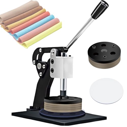 QINPI Runder Stoffproben-Scheibenschneider, Textilteppich-Probenschneider, Schnittfläche 100 cm², Schnittstärke 0–10 mm, Klingengröße Φ112 mm, mit 3 Pads, für Textilien, Teppiche, Pappe QINPI Runder Stoffproben-Scheibenschneider, Textilteppich-Probenschneider, Schnittfläche 100 cm², Schnittstärke 0–10 mm, Klingengröße Φ112 mm, mit 3 Pads, für Textilien, Teppiche, Pappe von QINPI