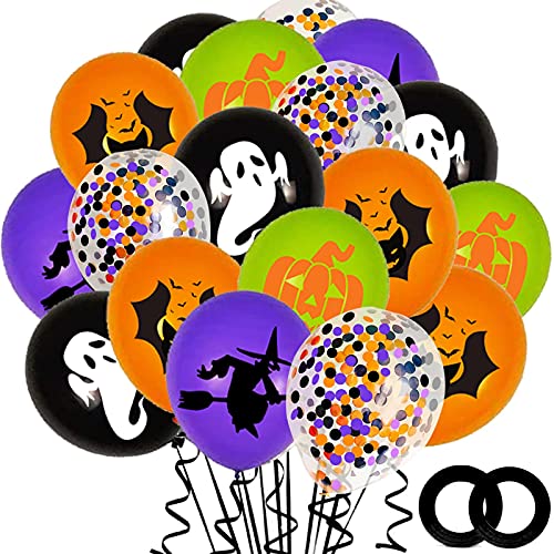 QINQINZIJIN 60 Stück Halloween Deko Luftballons, 12 Zoll Luftballons Orange Schwarz Lila, Konfetti Latex Ballons für Halloween Dekoration Karneval Kinder Geburtstag Party QINQINZIJIN 60 Stück Halloween Deko Luftballons, 12 Zoll Luftballons Orange Schwarz Lila, Konfetti Latex Ballons für Halloween Dekoration Karneval Kinder Geburtstag Party von QINQINZIJIN