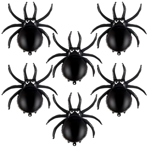 QINQINZIJIN Halloween Spinne Luftballons, 6 Stück Schwarz Spinnen Folienballons, Horror Spinnen Folienballon, Helium Ballon Party Luftballons, für Kinder Halloween Geburtstag Karneval QINQINZIJIN Halloween Spinne Luftballons, 6 Stück Schwarz Spinnen Folienballons, Horror Spinnen Folienballon, Helium Ballon Party Luftballons, für Kinder Halloween Geburtstag Karneval von QINQINZIJIN