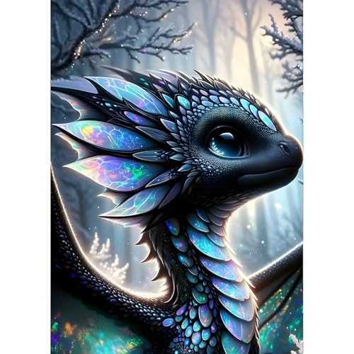 QINRUBB Bunter Drache Diamond Painting Erwachsene, 5D Diamant Painting Bilder Anfänger, DIY Traumland Runder Vollbohrer Diamanten Malerei Stickerei Set Kreuzstich Geschenke Home Wand Dekor 30x40cm QINRUBB Bunter Drache Diamond Painting Erwachsene, 5D Diamant Painting Bilder Anfänger, DIY Traumland Runder Vollbohrer Diamanten Malerei Stickerei Set Kreuzstich Geschenke Home Wand Dekor 30x40cm von QINRUBB