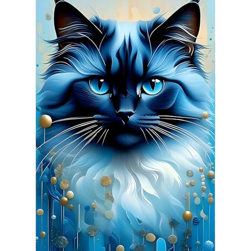 QINRUBB DIY Blaue Katze Diamond Painting Erwachsene, 5D Kätzchen Diamant Painting Bilder Anfänger, Katze Runder Vollbohrer Diamanten Malerei Stickerei Kreuzstich Geschenke Home Wand Dekor 30x40cm QINRUBB DIY Blaue Katze Diamond Painting Erwachsene, 5D Kätzchen Diamant Painting Bilder Anfänger, Katze Runder Vollbohrer Diamanten Malerei Stickerei Kreuzstich Geschenke Home Wand Dekor 30x40cm von QINRUBB